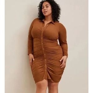Torrid Mini Faux Suede Shirtdress NWT Size 1x